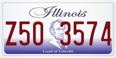 IL license plate Z503574
