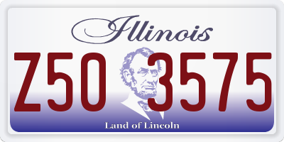 IL license plate Z503575