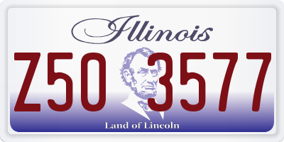 IL license plate Z503577
