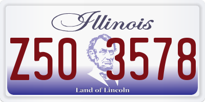 IL license plate Z503578