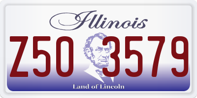 IL license plate Z503579