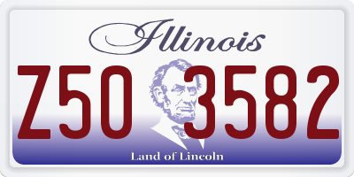 IL license plate Z503582