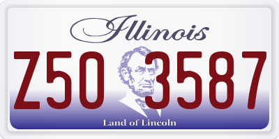 IL license plate Z503587