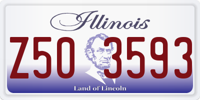 IL license plate Z503593