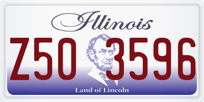 IL license plate Z503596