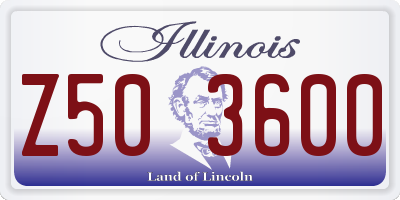 IL license plate Z503600