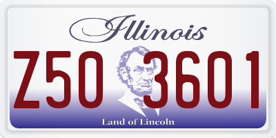 IL license plate Z503601