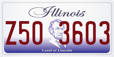 IL license plate Z503603