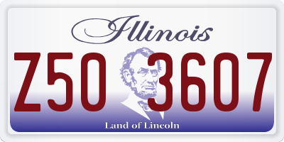 IL license plate Z503607