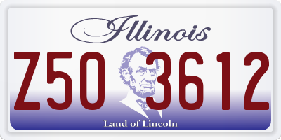 IL license plate Z503612
