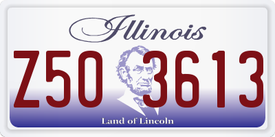 IL license plate Z503613