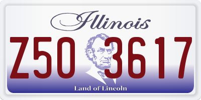IL license plate Z503617