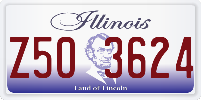 IL license plate Z503624