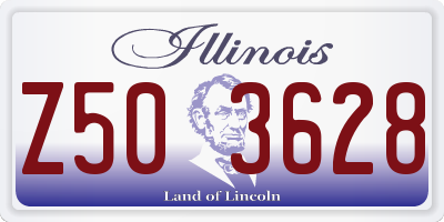 IL license plate Z503628