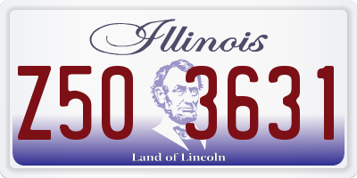 IL license plate Z503631