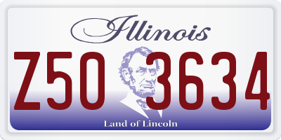 IL license plate Z503634