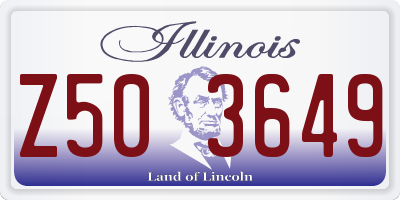 IL license plate Z503649
