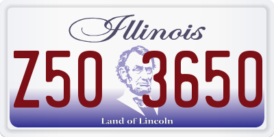 IL license plate Z503650