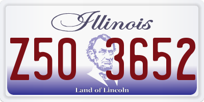 IL license plate Z503652