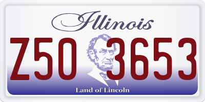 IL license plate Z503653