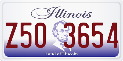IL license plate Z503654