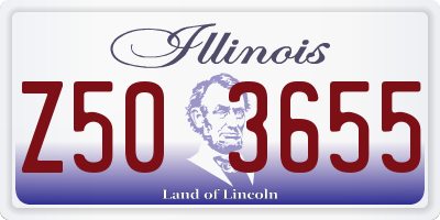 IL license plate Z503655