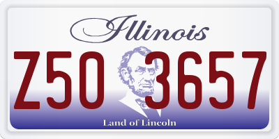 IL license plate Z503657