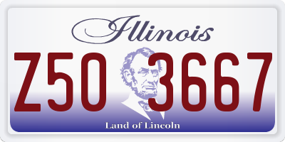 IL license plate Z503667