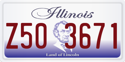 IL license plate Z503671