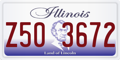 IL license plate Z503672