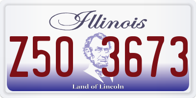 IL license plate Z503673