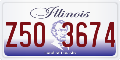 IL license plate Z503674