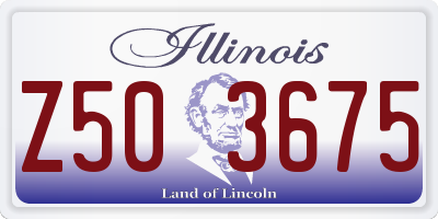 IL license plate Z503675