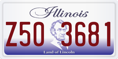 IL license plate Z503681