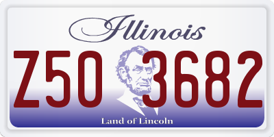 IL license plate Z503682