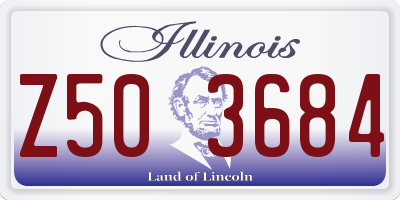 IL license plate Z503684