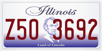 IL license plate Z503692