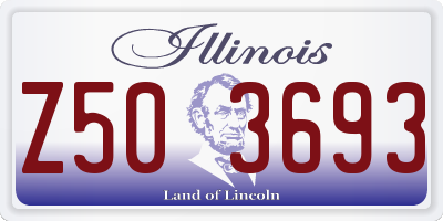IL license plate Z503693