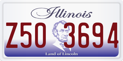 IL license plate Z503694