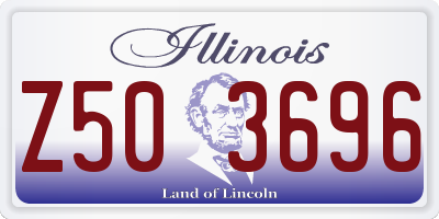 IL license plate Z503696