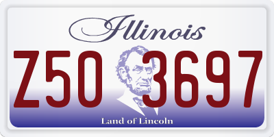 IL license plate Z503697