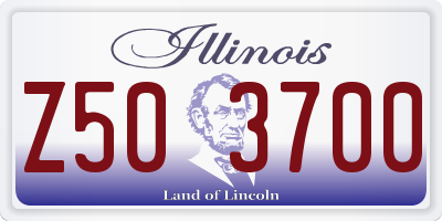 IL license plate Z503700