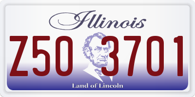IL license plate Z503701