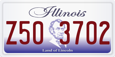 IL license plate Z503702