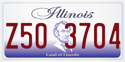 IL license plate Z503704