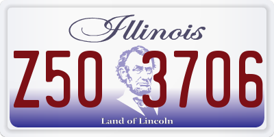IL license plate Z503706