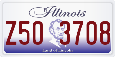 IL license plate Z503708
