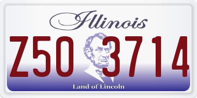 IL license plate Z503714