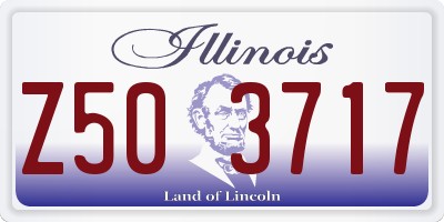IL license plate Z503717