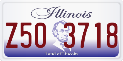 IL license plate Z503718